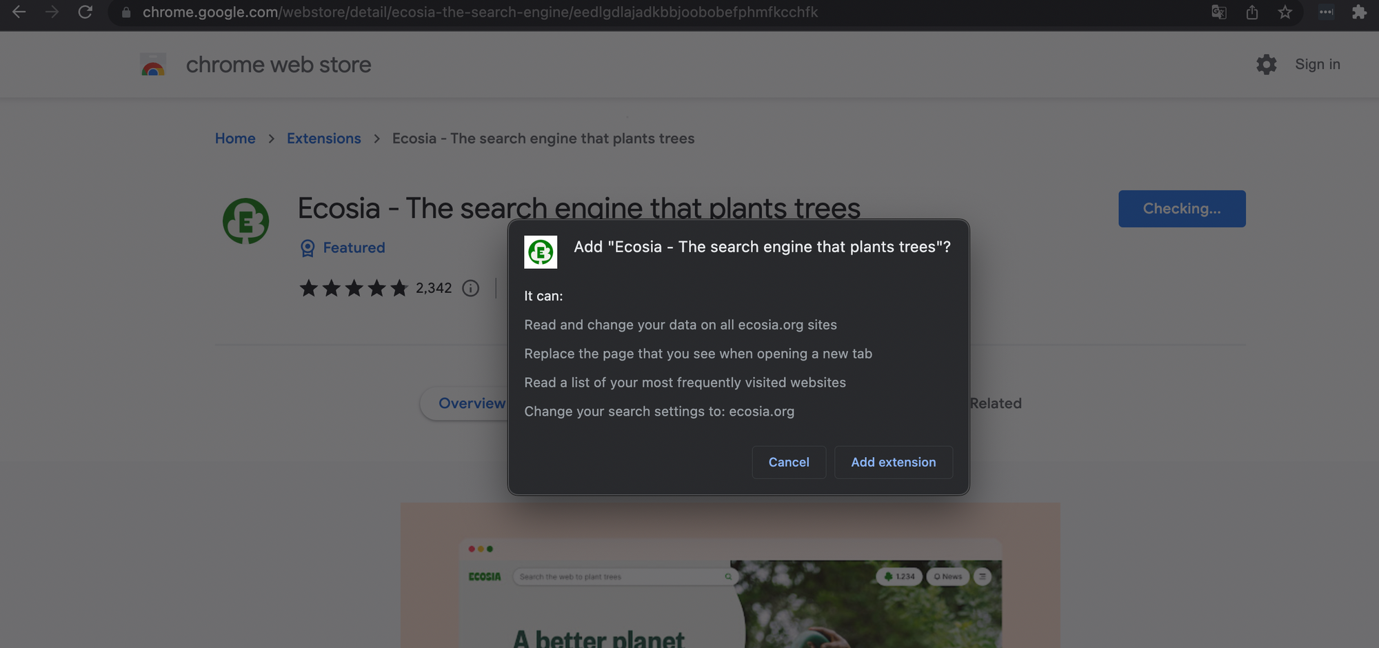 extension ecosia chrome