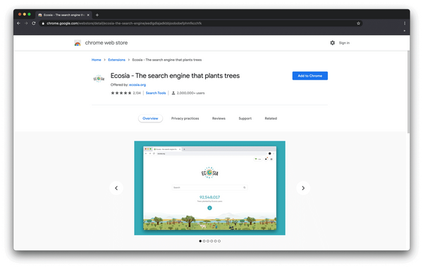 add ecosia to chrome